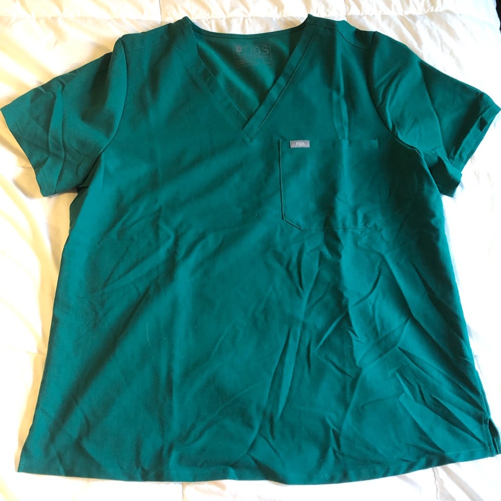 Figs Catarina Scrub Top Hunter Green